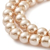 Baking Paint Pearlized Glass Pearl Round Bead Strands LS-HY-Q330-8mm-42-3
