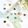 SUNNYCLUE 16Pcs 8 Colors Electroplate Druzy Resin Pendants RESI-SC0001-57LG-3