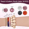 120Pcs 4 Colors Pave Disco Ball Beads RB-PH0001-58-2