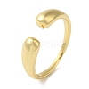 Rack Plating Brass Open Cuff Finger Rings for Women RJEW-L123-006G-1