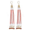 Glass Leverback Earrings EJEW-JE05983-1