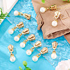 10Pcs Round Acrylic Pearl & Alloy Zipper Pulls HJEW-TAC0086-7