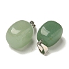 Natural Green Aventurine Pendants G-Z067-03P-04-2