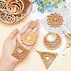 DIY 19 Pairs Laser Cut Wood Earring Making Kits DIY-GA0001-99-3