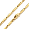 Ion Plating(IP) Golden 201 Stainless Steel Bar Link Necklaces NJEW-K270-10C-G-2