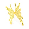 Butterfly Brass Open Cuff Ring for Women RJEW-U003-30G-2