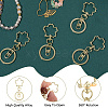 18Pcs Alloy Keychain Clasps KEYC-SC0001-72G-5