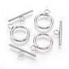 Tarnish Resistant 304 Stainless Steel Toggle Clasps STAS-F188-30G-1