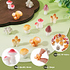 30Pcs 6 Colors Mushroom Themes Resin Display Decorations DJEW-TA0001-27-5