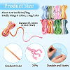 8 Bags 8 Colors 3-Ply Round Cotton Twisted Cord OCOR-TA0003-82A-3