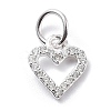 925 Sterling Silver Cubic Zirconia Pendants STER-Q001-01S-01-1