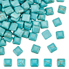 HOBBIESAY 100Pcs Craft Findings Dyed Synthetic Turquoise Gemstone Flat Back Cabochons TURQ-HY0001-03-1