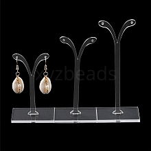 3Pcs 3 Sizes Plastic Earring Display Stands EDIS-YW0001-03