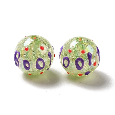 AB Color Transparent Crackle Acrylic Round Beads LS-OACR-A013-04A-1