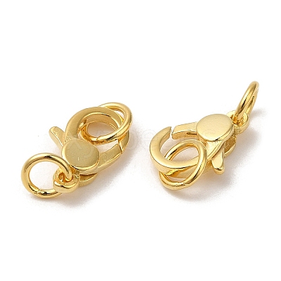 925 Sterling Silver Lobster Claw Clasps with Jump Rings STER-D006-18G-1