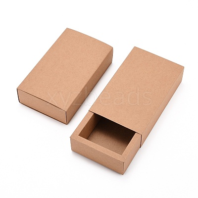 Kraft Paper Folding Box CON-WH0010-02D-A-1