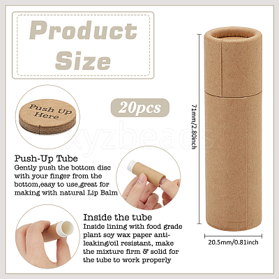 Kraft Paper Empty Lipstick Bottle AJEW-WH0752-063-1