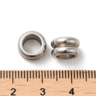 Non-Tarnish 304 Stainless Steel European Beads STAS-Z045-03P-1