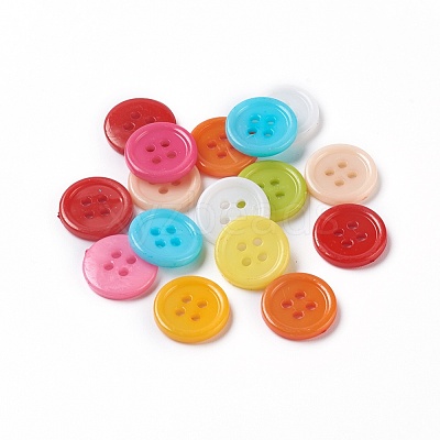 Acrylic Sewing Buttons X-BUTT-E076-E-M-1