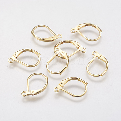 304 Stainless Steel Leverback Earring Findings X-STAS-F141-03G-1