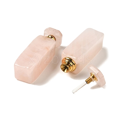 Natural Rose Quartz Dropper Perfume Bottle DJEW-H010-01G-02-1