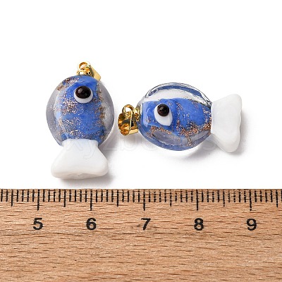 Handmade Lampwork Pendants LAMP-A007-01G-04-01-1