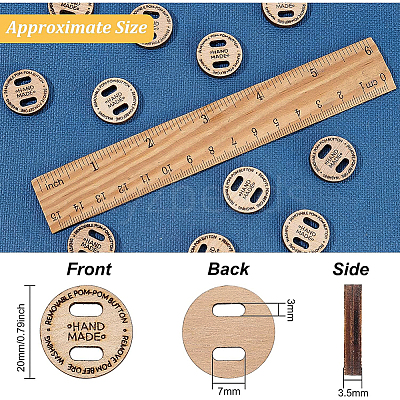 Undyed Wood Connectors Charms WOOD-BC0001-05-1