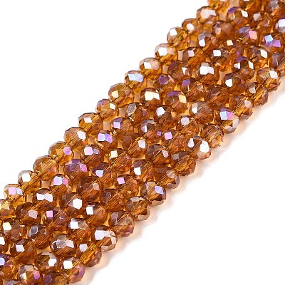 Electroplate Glass Beads Strands EGLA-A044-T3mm-B04-1