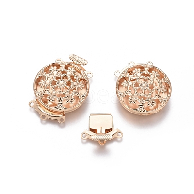 Brass Box Clasps KK-L053-04KCG-1