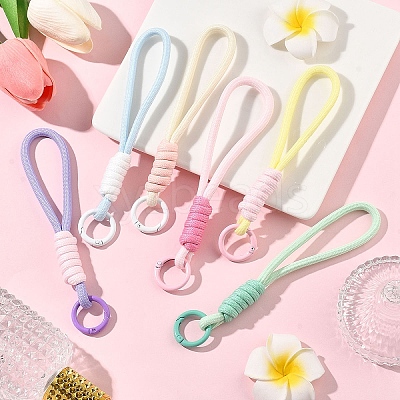 6Pcs 6 Colors Polyester Mobile Straps FIND-YW0010-93-1