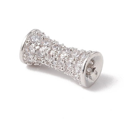 Eco-Friendly Rack Plating Brass Micro Pave Cubic Zirconia Beads KK-F835-26A-P-1