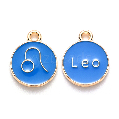 Alloy Enamel Pendants ENAM-S124-01A-02G-1