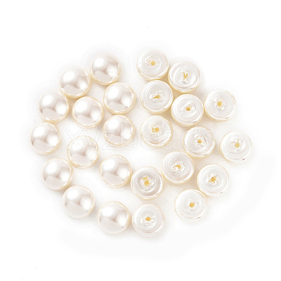 Shell Pearl Half Drilled Beads BSHE-G011-01-12mm-1