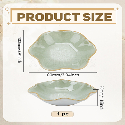 1Pc Ceramic Dipping Dish AJEW-LP0010-47-1