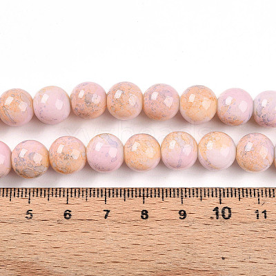 Baking Paint Glass Beads Strands DGLA-N003-10mm-C01-1
