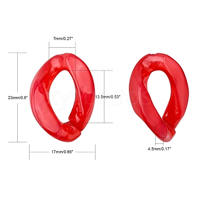 Imitation Jelly Acrylic Linking Rings OACR-S036-001A-E-1
