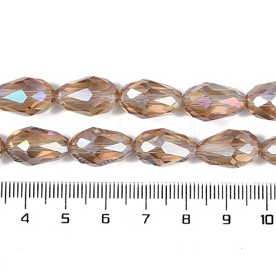 Transparent Electroplate Glass Beads Strands EGLA-N013-T6mm-B23-1