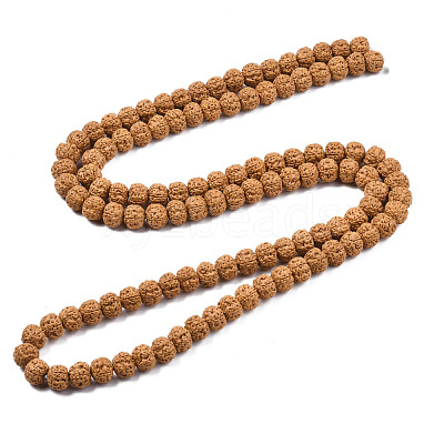 Undyed Natural Rudraksha Beads WOOD-Q047-01B-01-1
