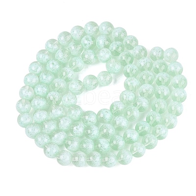 Transparent Half Spray Painted Glass Beads Strands GLAA-Q110-02A-02-1