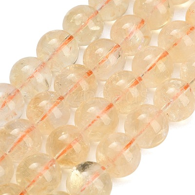 Natural Citrine Beads Strands GG-CBACB71-03-12mm-1