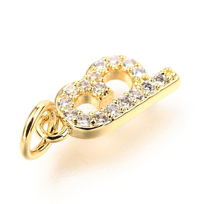Brass Micro Pave Cubic Zirconia Charms ZIRC-O037-13G-1