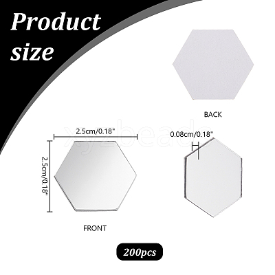200Pcs Adhesive Acrylic Cabochons Sheets DIY-PH0022-92-1