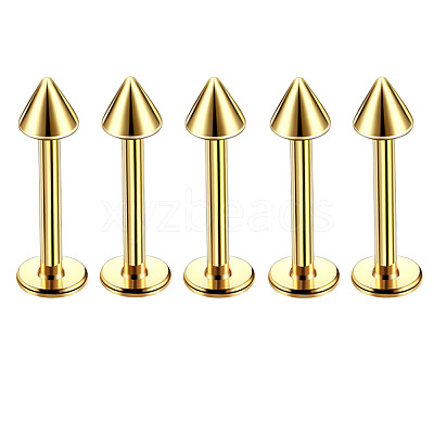 304 Stainless Steel Cone Internally Threaded Labrets for Women Men WG9B6EB-10-1