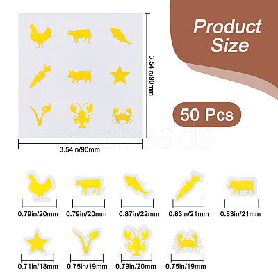 PVC Plastic Self-Adhesive Stickers STIC-WH20002-04B-1