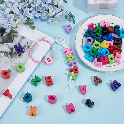 2 Sets 52Pcs Opaque Acrylic Beads OACR-SP0001-89-1