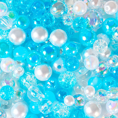 Transparent & Opaque Acrylic Bead LS-OACR-TAC0002-08C-1