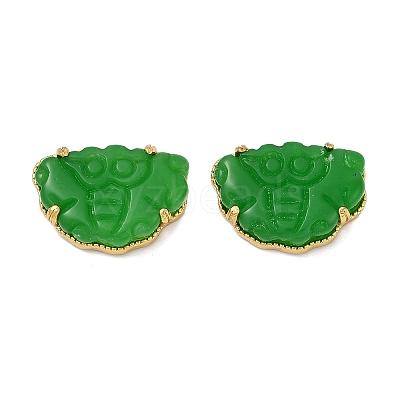 Brass Stud Earrings KK-F358-01G-1