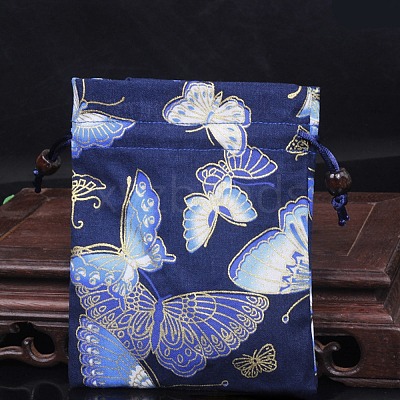 Chinese Style Rectangle Cloth Printed Drawstring Gift Bags PW-WG9C527-15-1