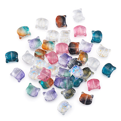 50Pcs 10 Colors Glass Beads GLAA-FS0001-26-1
