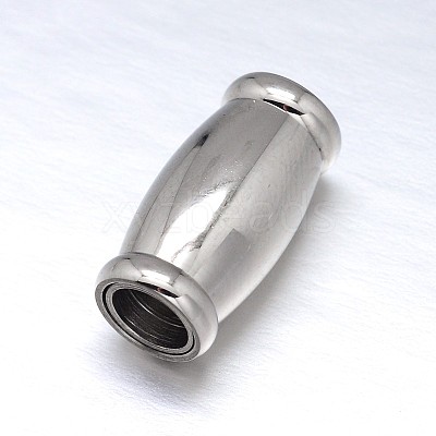 Tarnish Resistant 304 Stainless Steel Magnetic Clasps with Glue-in Ends STAS-M200-C-01-1